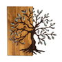 Wallity Agac 5 Escultura de Pared de Madera en Nogal y Marrón